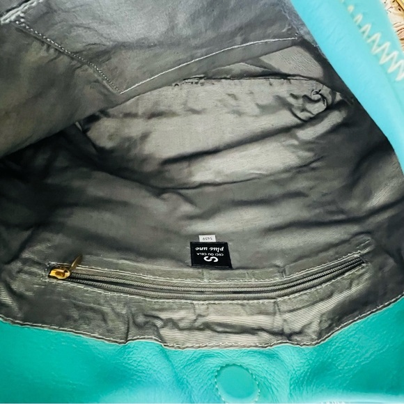 Ceci Ou Cela Plus Une Aqua Green Genuine Leather Shoulder/Hobo Bag - Picture 10 of 16
